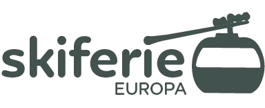Logo for Skiferie Europa med et skiliftikon integreret i det sidste 'i' i ordet 'Skiferie'.